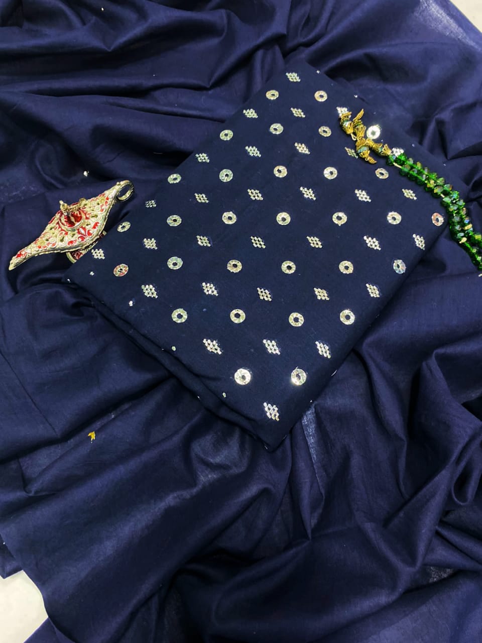 LabaseeHaya – Premium Lawn Kamdani Muqaish 3Pc Unstitched Suit (Handwork)