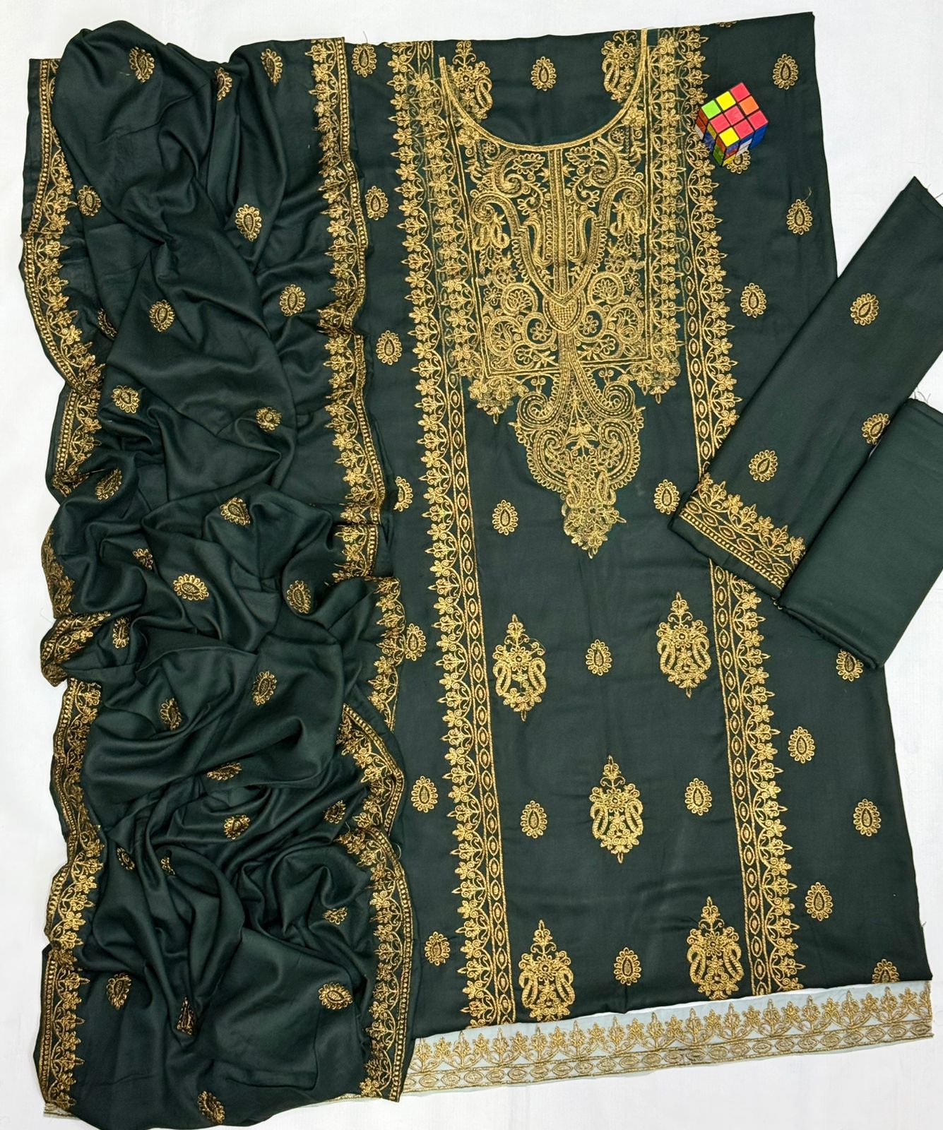 ✨ Labasée Haya – Asim Jofa Premium Dhanak 3PC | Heavy Embroidery with Digital Wool Shawl ✨