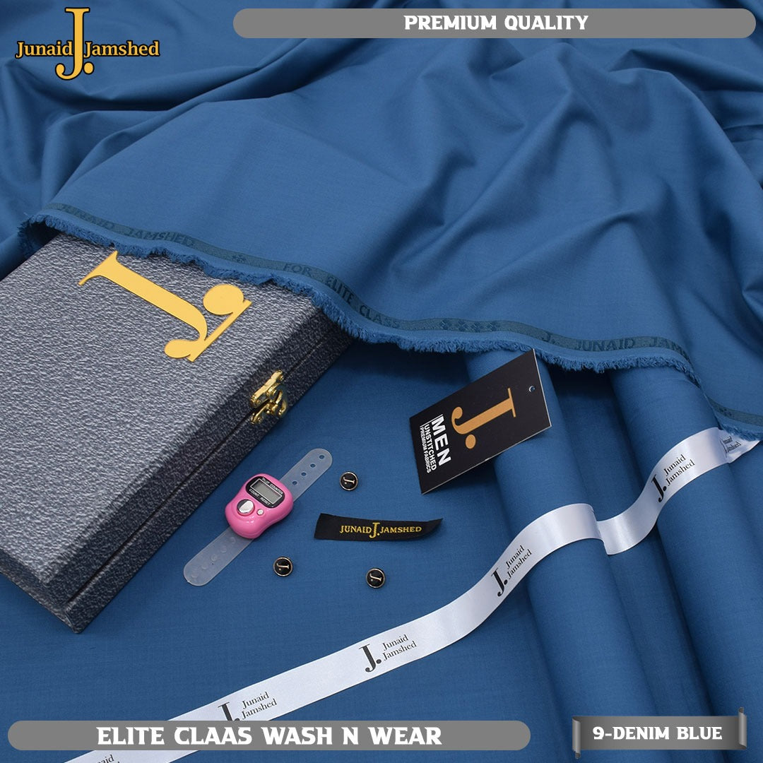 "J. Junaid Jamshed Elite Wash & Wear – Premium Unstitched 4 Meter Fabric with Gift Tasbeh"