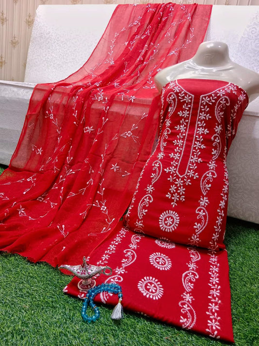 ✨ Labasé Haya – Chikankari Hand Work Collection | 3PC Lawn Suit with Full Jall Dupatta ✨