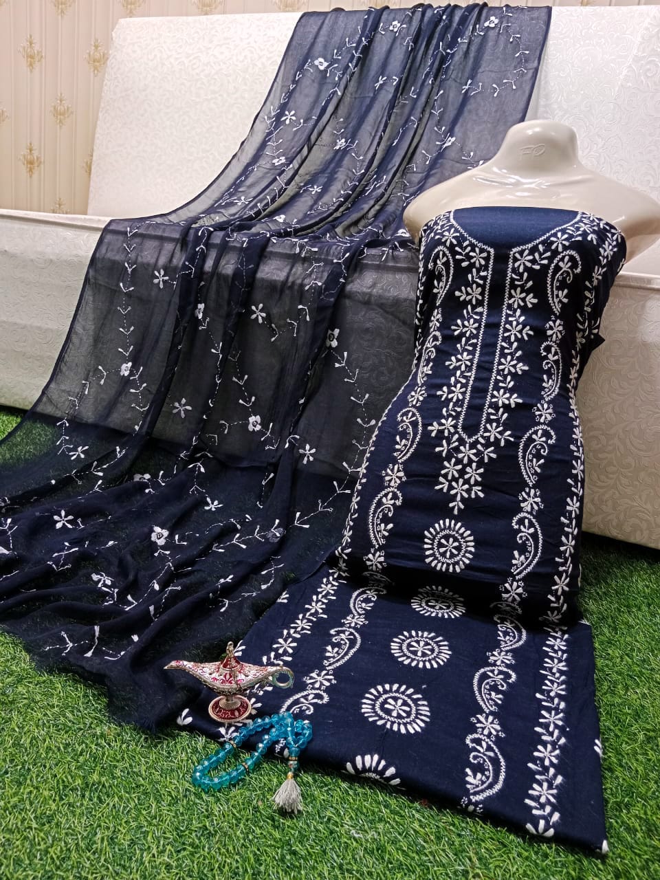 ✨ Labasé Haya – Chikankari Hand Work Collection | 3PC Lawn Suit with Full Jall Dupatta ✨