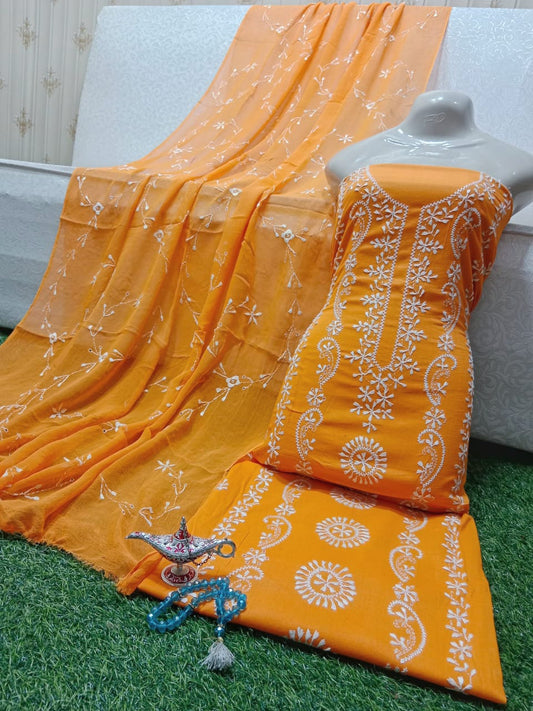 ✨ Labasé Haya – Chikankari Hand Work Collection | 3PC Lawn Suit with Full Jall Dupatta ✨