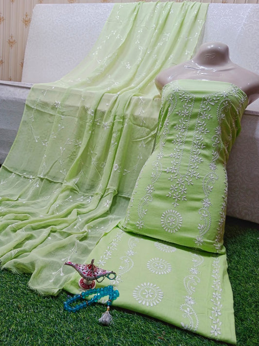 ✨ Labasé Haya – Chikankari Hand Work Collection | 3PC Lawn Suit with Full Jall Dupatta ✨