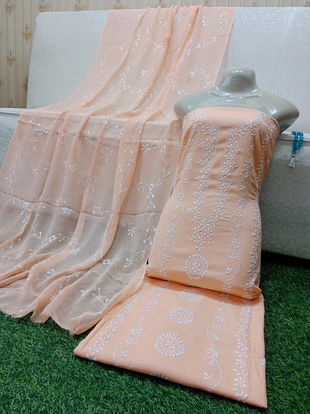 ✨ Labasé Haya – Chikankari Hand Work Collection | 3PC Lawn Suit with Full Jall Dupatta ✨