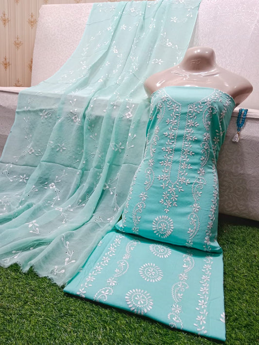 ✨ Labasé Haya – Chikankari Hand Work Collection | 3PC Lawn Suit with Full Jall Dupatta ✨