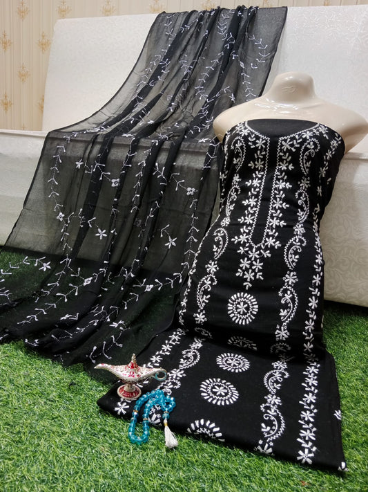 ✨ Labasé Haya – Chikankari Hand Work Collection | 3PC Lawn Suit with Full Jall Dupatta ✨