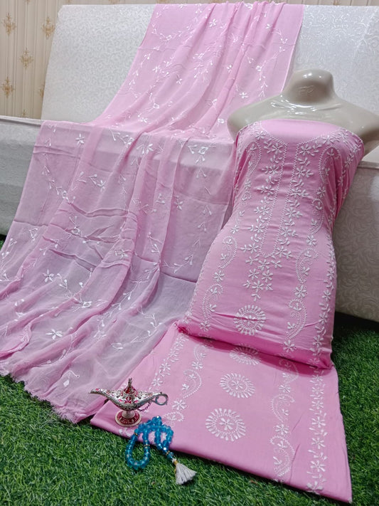 ✨ Labasé Haya – Chikankari Hand Work Collection | 3PC Lawn Suit with Full Jall Dupatta ✨