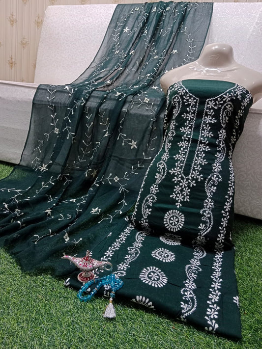 ✨ Labasé Haya – Chikankari Hand Work Collection | 3PC Lawn Suit with Full Jall Dupatta ✨