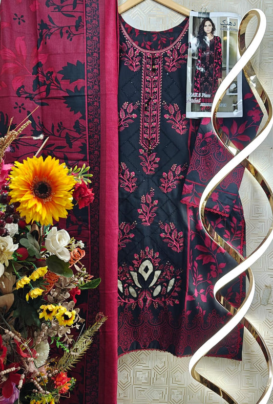❄ Labasée Haya – Winter Dhanak Stitched Collection | 3PC Embroidered Suit ❄