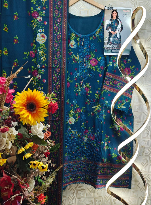❄ Labasée Haya – Winter Dhanak Stitched Collection | 3PC Embroidered Suit ❄