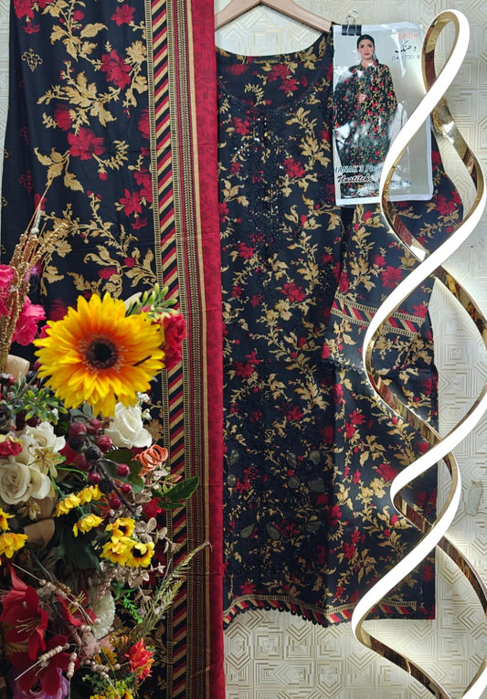 ❄ Labasée Haya – Winter Dhanak Stitched Collection | 3PC Embroidered Suit ❄