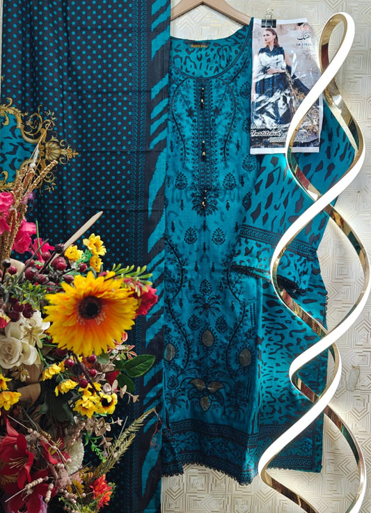 ❄ Labasée Haya – Winter Dhanak Stitched Collection | 3PC Embroidered Suit ❄