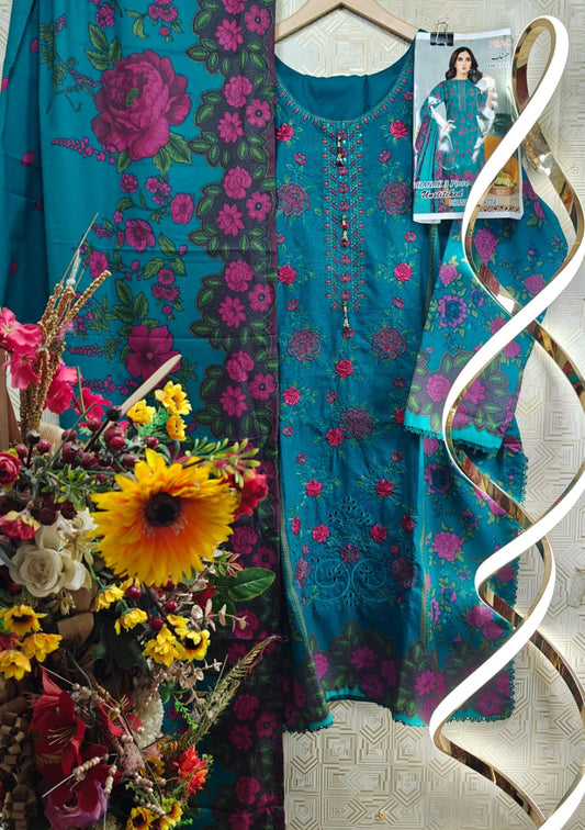 ❄ Labasée Haya – Winter Dhanak Stitched Collection | 3PC Embroidered Suit ❄