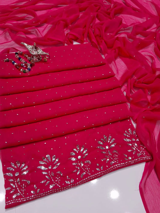 ✨ Labasé Haya –Hand Made Muqaish Kamdani Collection | 2PC Bamber Chiffon Suit  Winter Collection✨