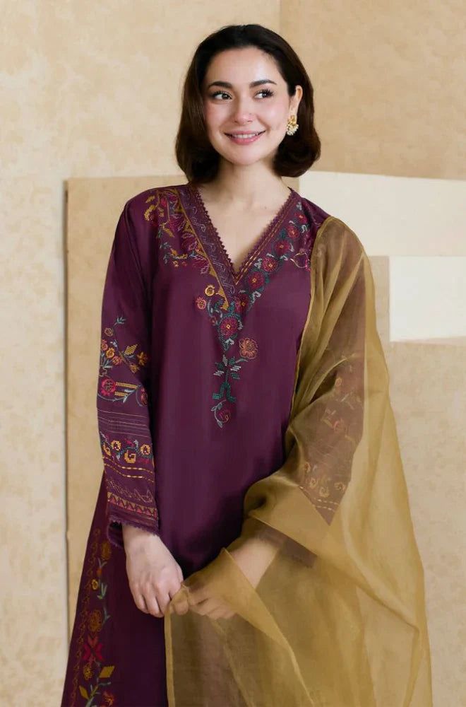 ❄️ Labasée Haya – Winter Collection 2025 | Coco by Zara Shah FL7A Dhanak 3PC with Heavy Embroidery & Embroidered Dupatta ❄️