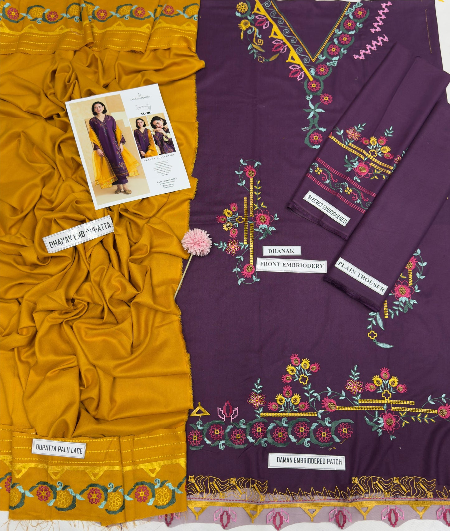 ❄️ Labasée Haya – Winter Collection 2025 | Coco by Zara Shah FL7A Dhanak 3PC with Heavy Embroidery & Embroidered Dupatta ❄️