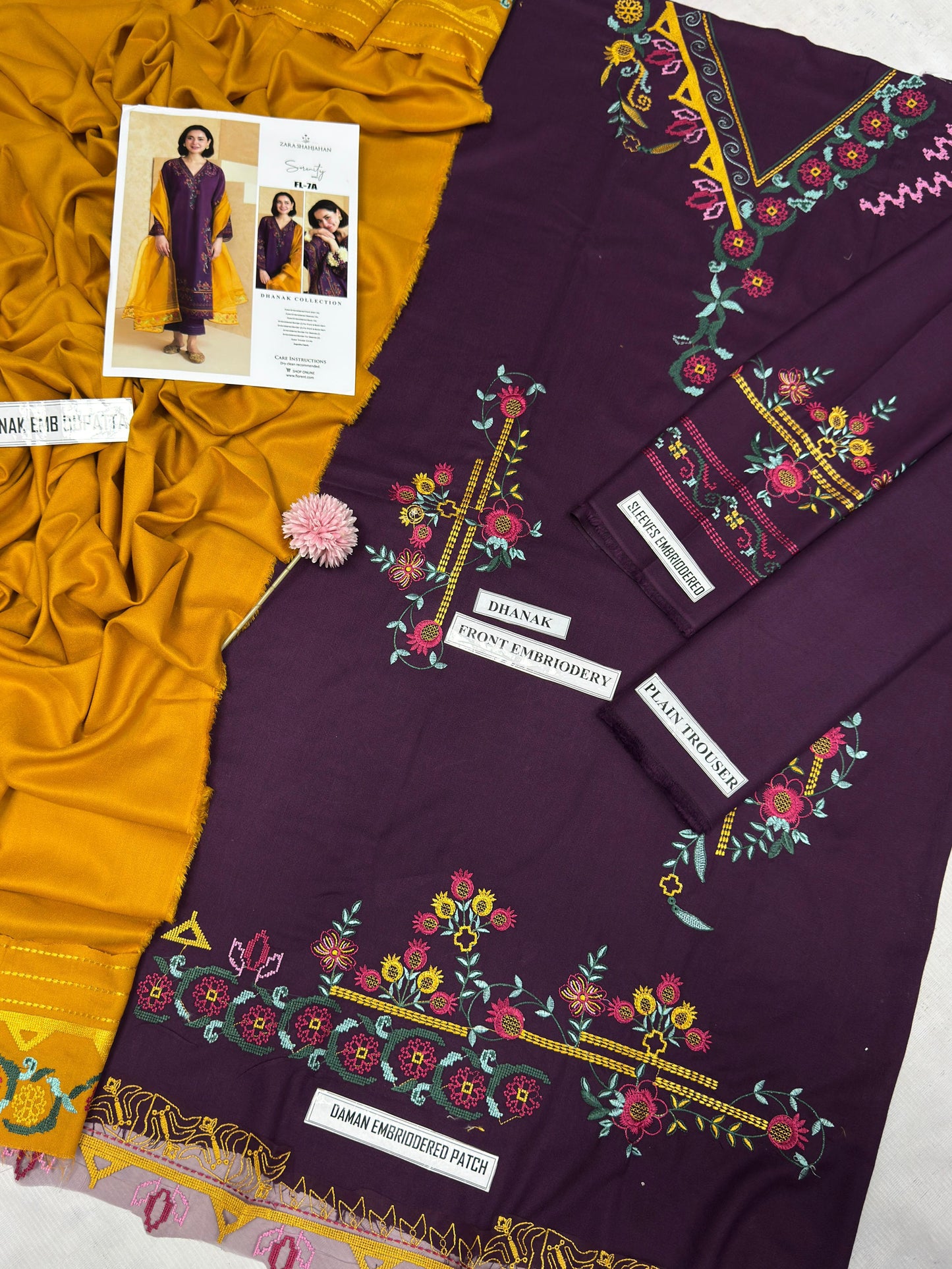 ❄️ Labasée Haya – Winter Collection 2025 | Coco by Zara Shah FL7A Dhanak 3PC with Heavy Embroidery & Embroidered Dupatta ❄️