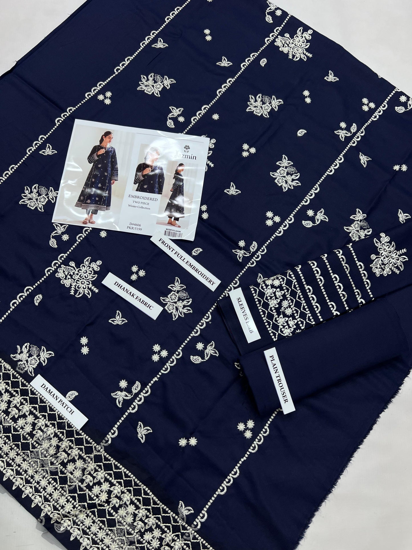 ❄️ Labasée Haya – Winter Collection | Garnet 2 Piece unstitch Dhanak Suit with Embroidery ❄️