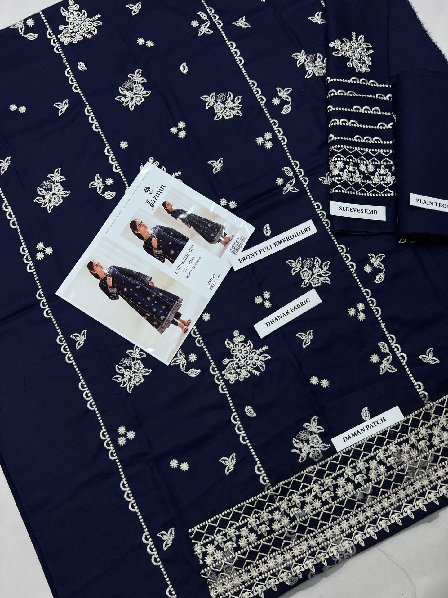 ❄️ Labasée Haya – Winter Collection | Garnet 2 Piece unstitch Dhanak Suit with Embroidery ❄️