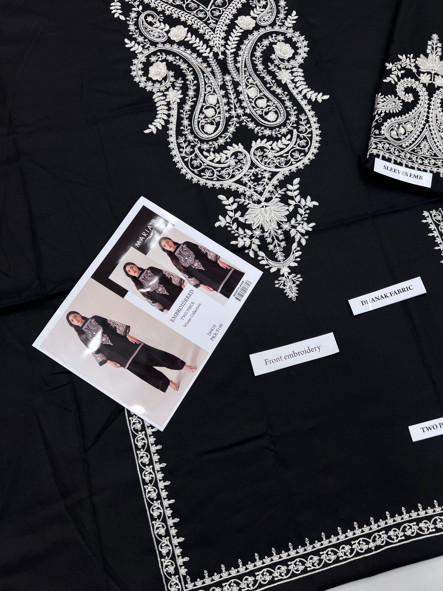 ❄️ Labasée Haya – Winter Collection | Garnet 2 Piece unstitch Dhanak Suit with Embroidery ❄️