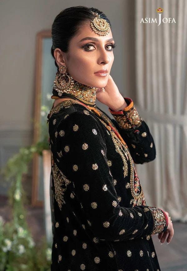 ✨ ASIM JOFA Velvet Embroidered Luxury Unstitched 3PC – Net Dupatta | Premium Collection