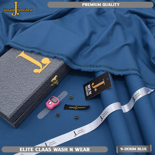 "J. Junaid Jamshed Elite Wash & Wear – Premium Unstitched 4 Meter Fabric with Gift Tasbeh"