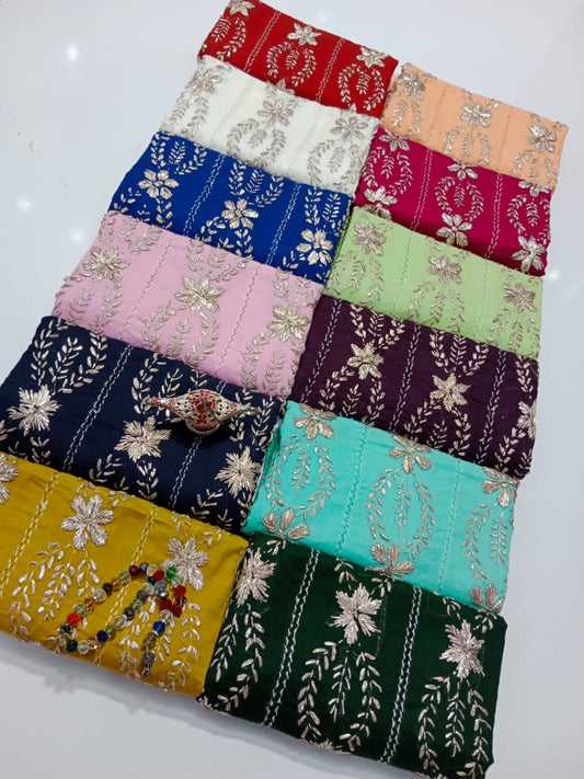 Summer Collection – Chikankari 3PC Lawn Suit with Chiffon Full Jall Dupatta (Hand Work)(18 color)
