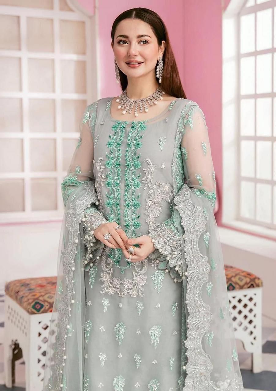 🌸 ELAF Organza Luxury 3PC | Handwork & Sequence Embroidered 🌸