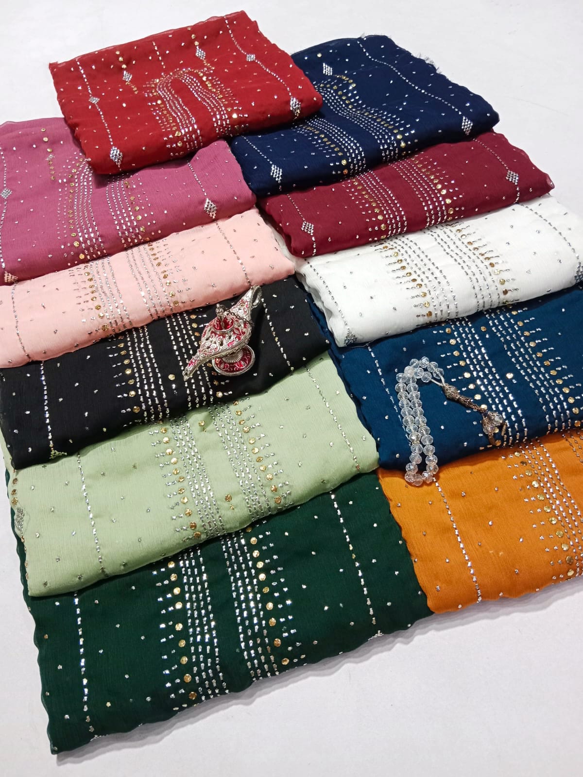 "Summer Lawn 3 Piece Suit – Embroidered with Chiffon Dupatta"(18 color)